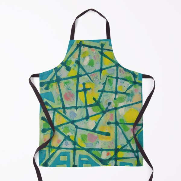 Item preview, Alfred Manessier - blue-green-lines-on-aqua-background designed and sold by MARTART9.
