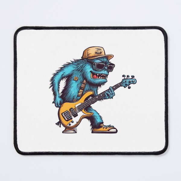 Item preview, INDI ROCK BLUE MONSTER – cool blue monster – guitarist blue monster – guitarist monster designed and sold by Musicians-world.