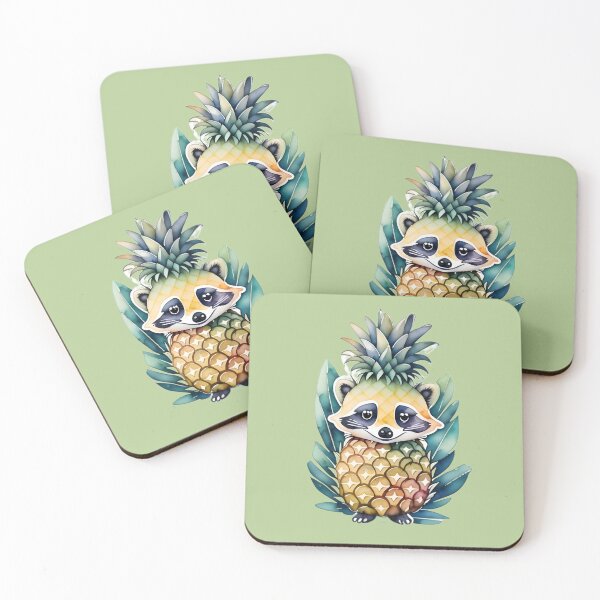 Item preview, Raccoon love pineapple designed and sold by Nolan6.
