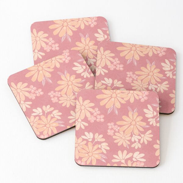 Item preview, Floral field peach tones designed and sold by marufemia.