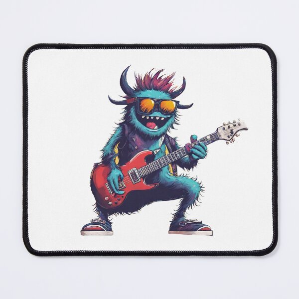 Item preview, ROCK BLUE MONSTER 2 – cool blue monster – guitarist blue monster – guitarist monster designed and sold by Musicians-world.