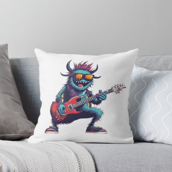 Item preview, MONSTRO AZUL ROCKERO 2 – monstro azul rockero – monstro azul guitarrista – monstro guitarrista designed and sold by Musicians-world.