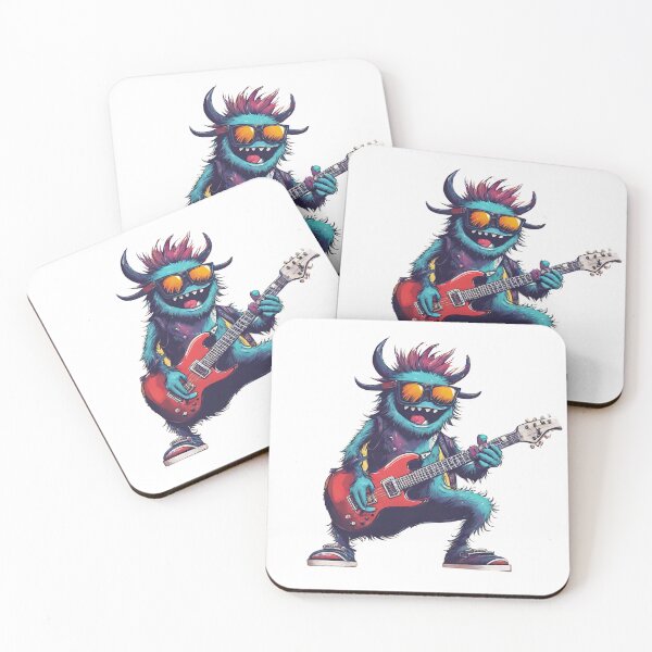 Item preview, ROCK BLUE MONSTER 2 – cool blue monster – guitarist blue monster – guitarist monster designed and sold by Musicians-world.