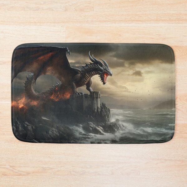 Item preview, Dark Fantasy Landscape - Fire Dragon Roaring  designed and sold by Fantasy Masterpiece.