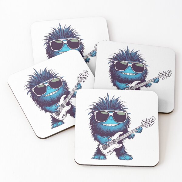 Item preview, FURRY MONSTER 2 – cool furry monster – guitarist furry monster – guitarist monster designed and sold by Musicians-world.
