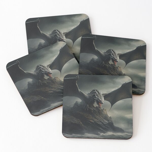 Item preview, Dark Fantasy Landscape - Legendary Black Dragon designed and sold by Fantasy Masterpiece.