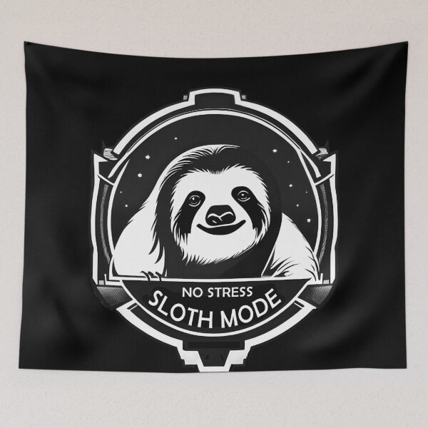 Item preview, Sloth Mode No Stress cute sloth design designed and sold by LessStressNerd.