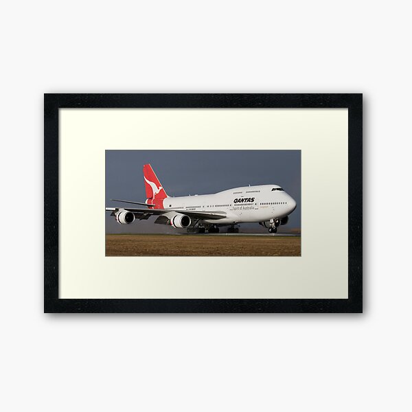 Qantas Landing Framed Art Print