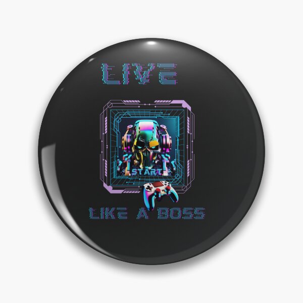 Artikelvorschau, „Live Like A Boss“-T-Shirt mit Videospiel-Motiv entworfen und verkauft von JpJr.