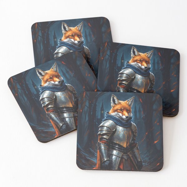 Item preview, Fox knight in the dark forest. Animal knights - paintings series. designed and sold by twisted-dot.
