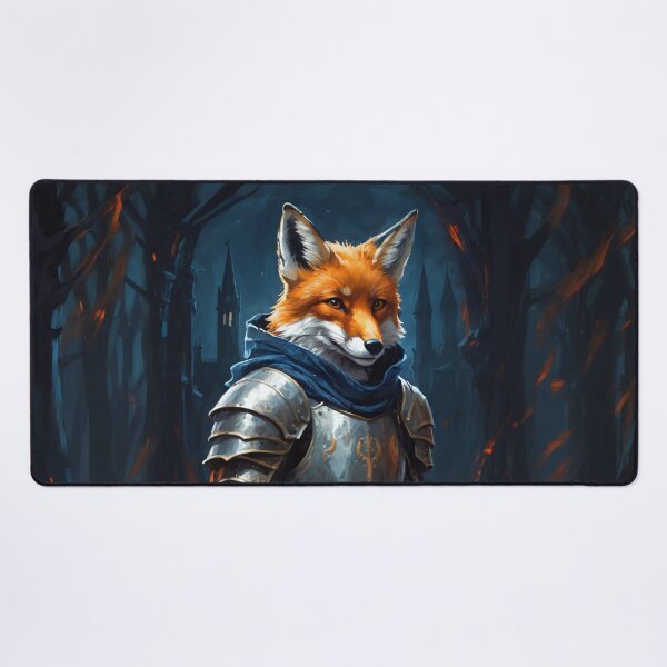 Item preview, Fox knight in the dark forest. Animal knights - paintings series. designed and sold by twisted-dot.