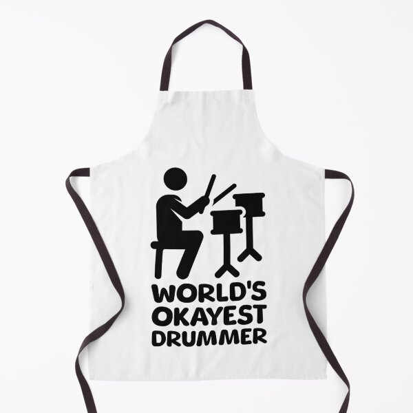 Item preview, Worlds Okayest Drummer! White And Black Cartoon designed and sold by PMCreative.