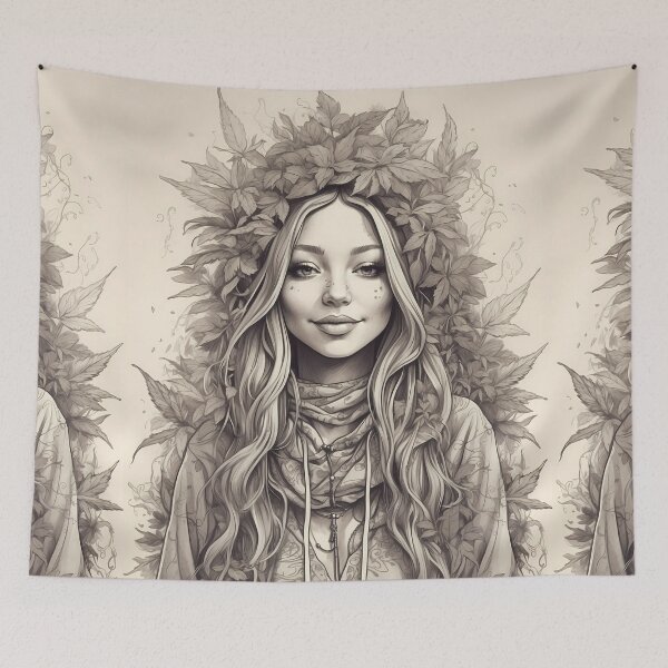 Item preview, A quick tea pencil drawing on tea paper and then edited in photoshop.  designed and sold by wojysmokes.