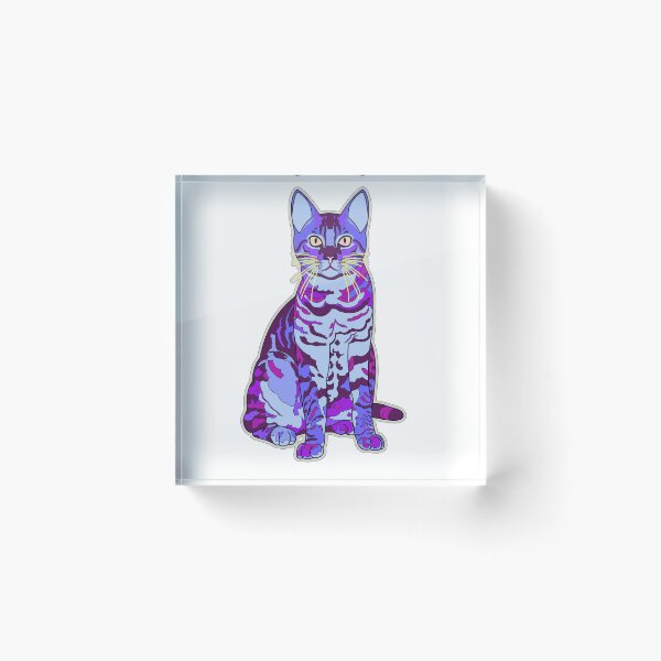 Item preview, Colorful Cat - Purplish designed and sold by bigolclown.