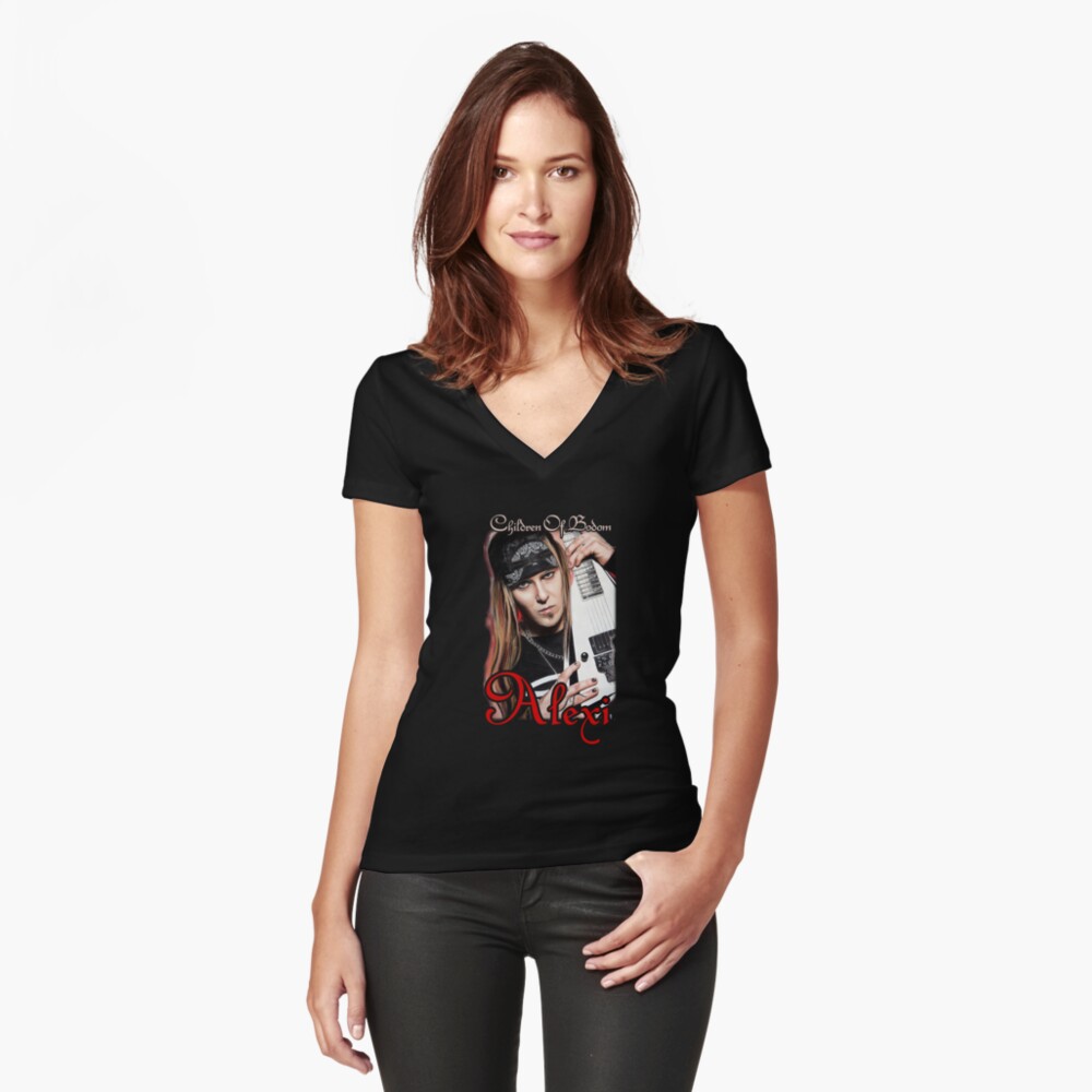 Item preview, Fitted V-Neck T-Shirt designed and sold by lettersorenyu.