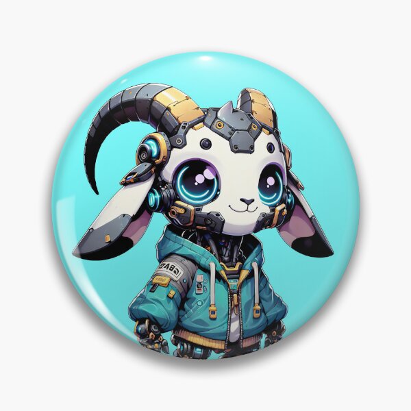 Item preview, Cute Cyberpunk Robot Goat! designed and sold by kukamatsu.