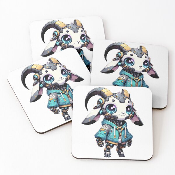 Item preview, Cute Cyberpunk Robot Goat! designed and sold by kukamatsu.