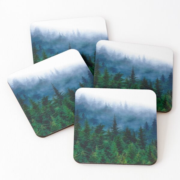 Item preview, Misty Alaskan Forest - Vincent van Style Painting designed and sold by AlsknMommaBear2.