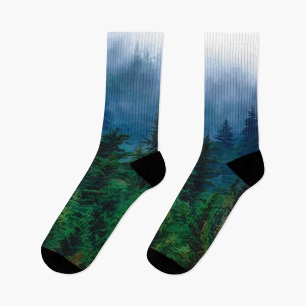 Item preview, Misty Alaskan Forest - Vincent van Style Painting designed and sold by AlsknMommaBear2.