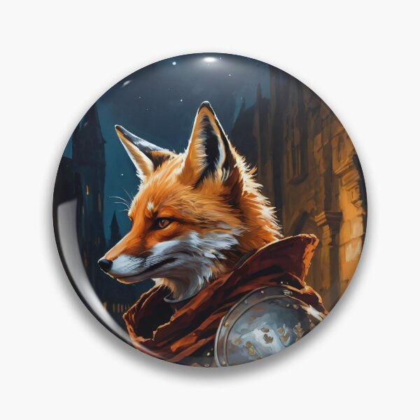 Item preview, Fox knight in the medieval city. Animal knights - paintings series. designed and sold by twisted-dot.