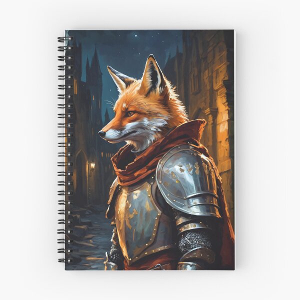 Item preview, Fox knight in the medieval city. Animal knights - paintings series. designed and sold by twisted-dot.