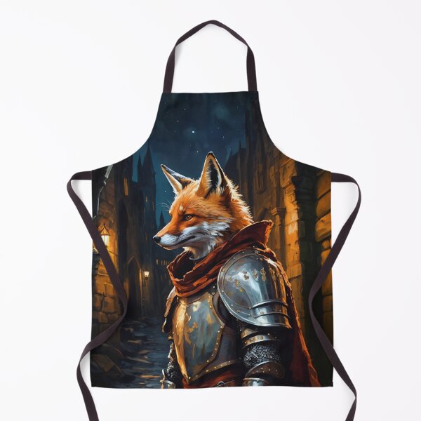 Item preview, Fox knight in the medieval city. Animal knights - paintings series. designed and sold by twisted-dot.