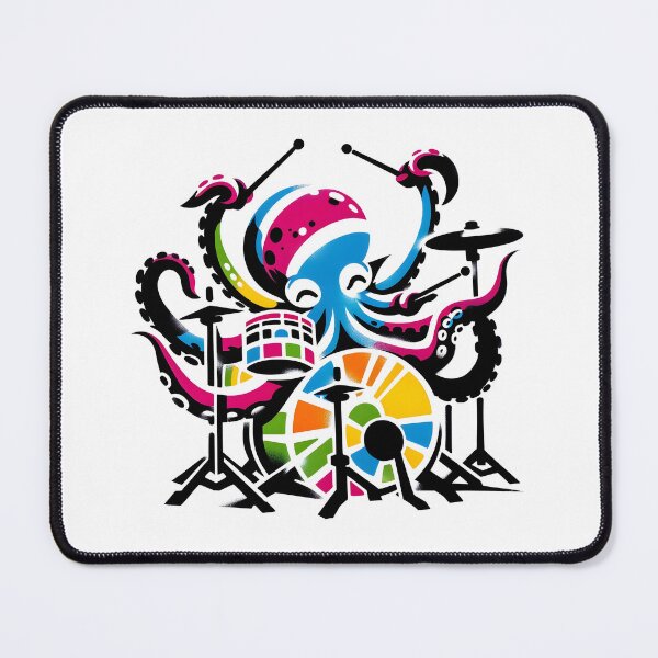 Item preview, Octopus Playing Drums designed and sold by Truck Stop One.