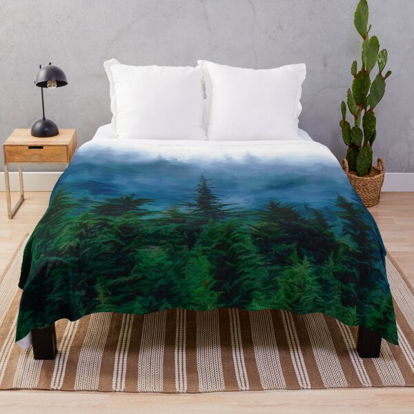 Item preview, Misty Alaskan Forest - Vincent van Style Painting designed and sold by AlsknMommaBear2.