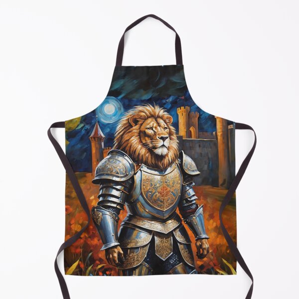 Item preview, Lion knight and the castle.. Animal knights - paintings series. designed and sold by twisted-dot.