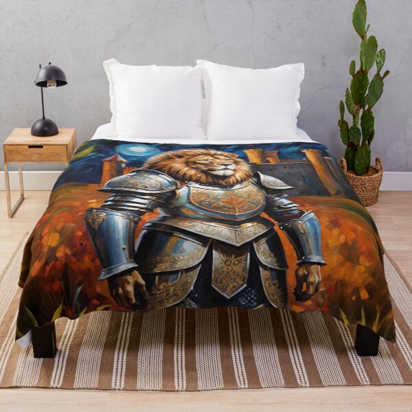 Item preview, Lion knight and the castle.. Animal knights - paintings series. designed and sold by twisted-dot.