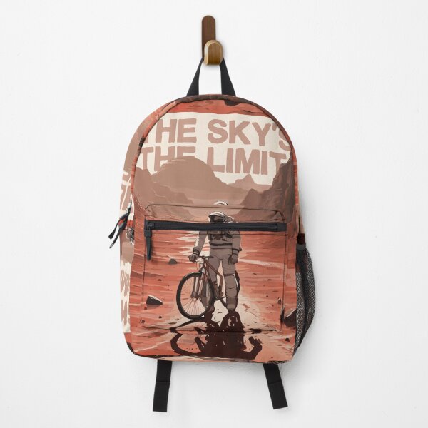 Item preview, Downhill bike with astronaut on Mars, gift cycling cyclist mountain biker designed and sold by BRUNTadventures.
