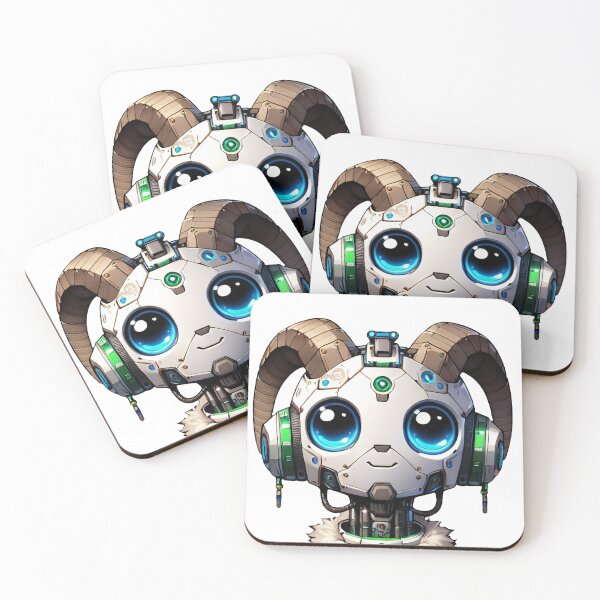 Item preview, Cute Cyberpunk Robot Goat! designed and sold by kukamatsu.