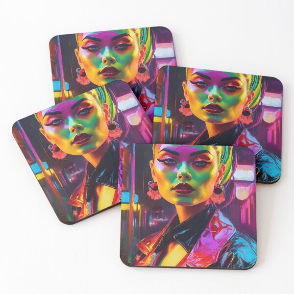 Item preview, Neon girl designed and sold by MatrixTattoo.