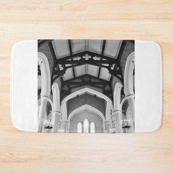 Item preview, Old St Vincent's Catholic Church Sanctuary Cape Girardeau Missouri Black And White designed and sold by LisaWootenPhoto.