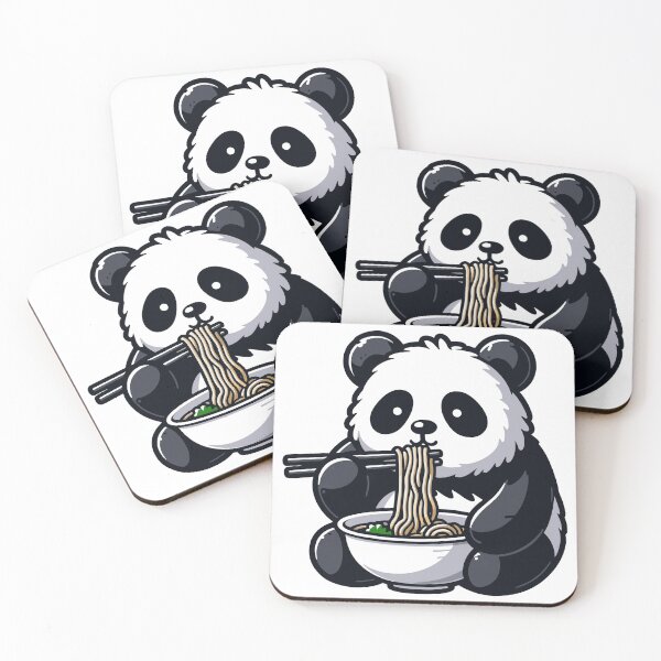 Item preview, Panda's Noodle Feast - Kawaii Animal Foodie Illustration designed and sold by RyanBelandres.