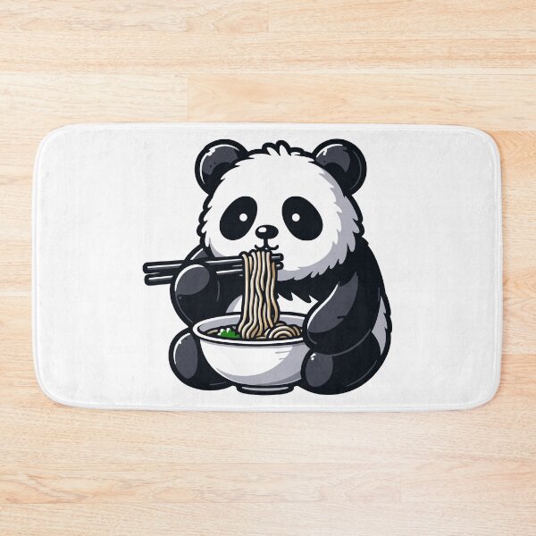Item preview, Panda's Noodle Feast - Kawaii Animal Foodie Illustration designed and sold by RyanBelandres.