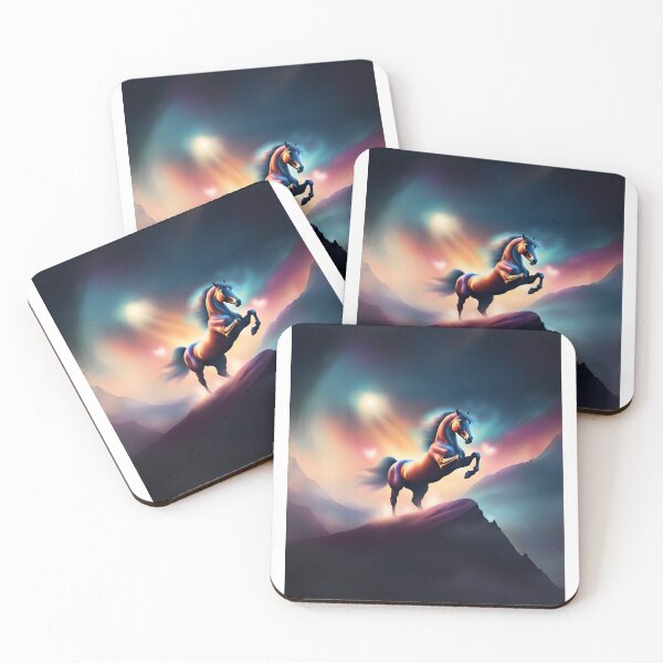 Item preview, Majestic Mountain Ascent - Photorealistic Horse Art designed and sold by Kate Juergens.