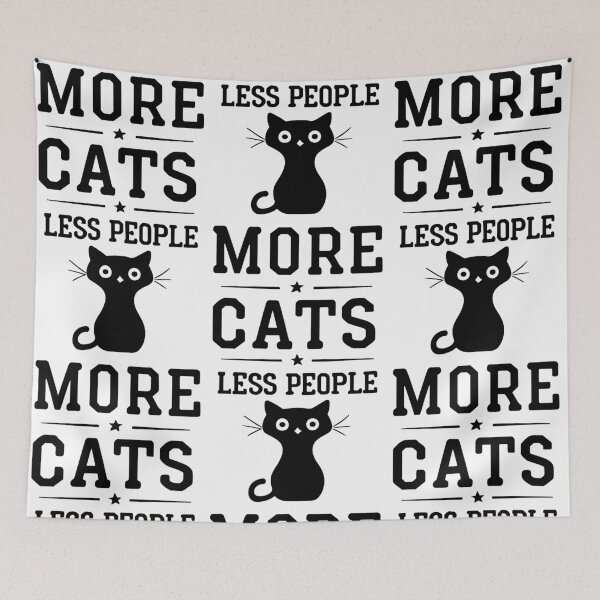Item preview, my Motto: More Cats Less People designed and sold by EmeraldeaArt.