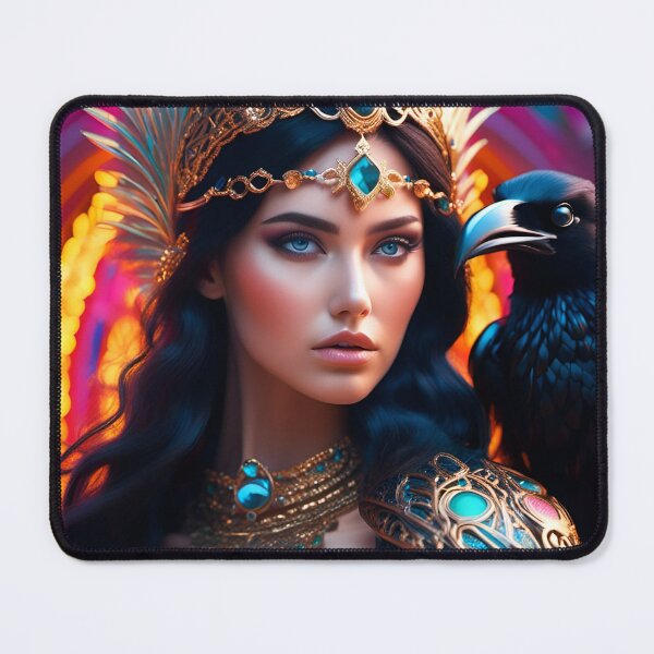 Item preview, Goddess Morrigan with Raven. designed and sold by SoniaSarkali.