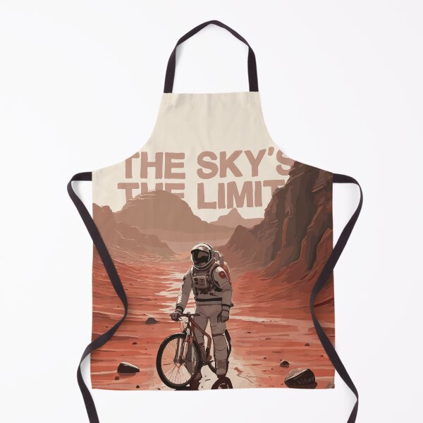 Item preview, Downhill bike with astronaut on Mars, gift cycling cyclist mountain biker designed and sold by BRUNTadventures.