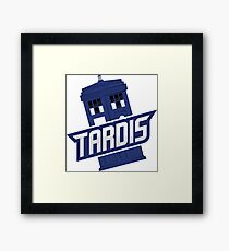 Tardis Sports Sticker Framed Print