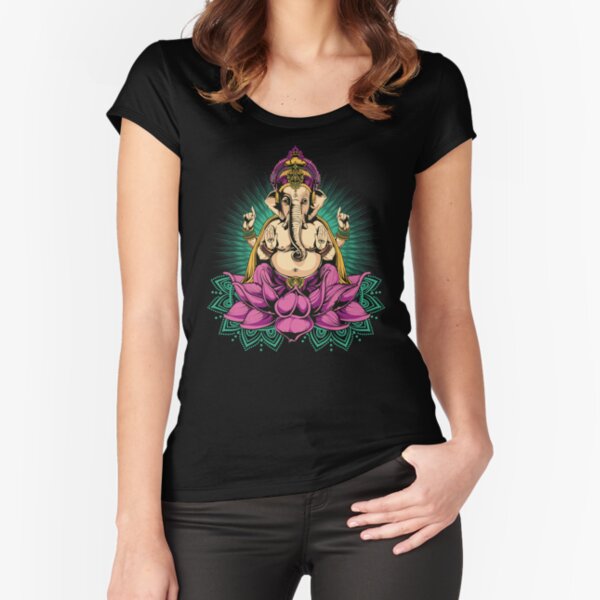 GANESHA - Indian elephants god Fitted Scoop T-Shirt