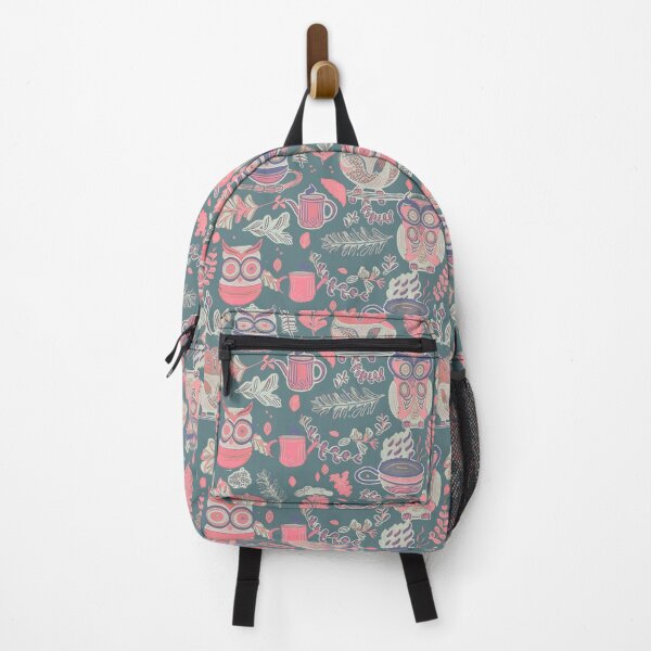 Item preview,  Owl and tea pattern pink designed and sold by Alessandro Remo Mazzoni Remotextiles.