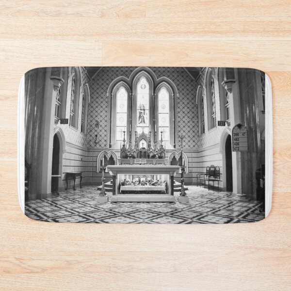 Item preview, The Alter At St Vincent's Catholic Church Cape Girardeau Missouri Black And White designed and sold by LisaWootenPhoto.