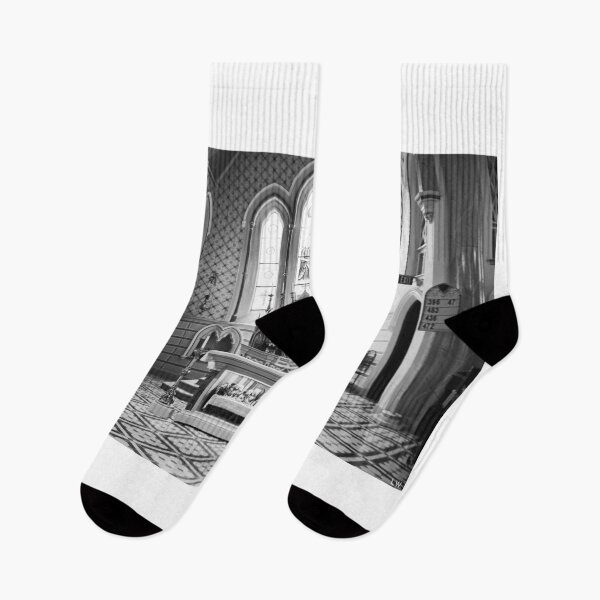 Item preview, The Alter At St Vincent's Catholic Church Cape Girardeau Missouri Black And White designed and sold by LisaWootenPhoto.
