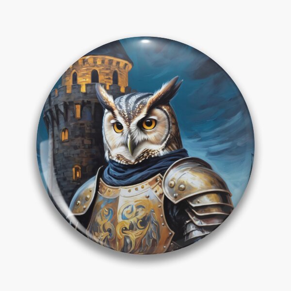 Item preview, Owl knight in the castle. Animal knights - paintings series. designed and sold by twisted-dot.