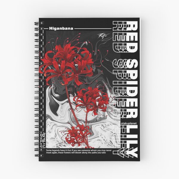 Item preview, japanese red spider lily in vaporwave harajuku aesthetic style designed and sold by Otakuniverse.