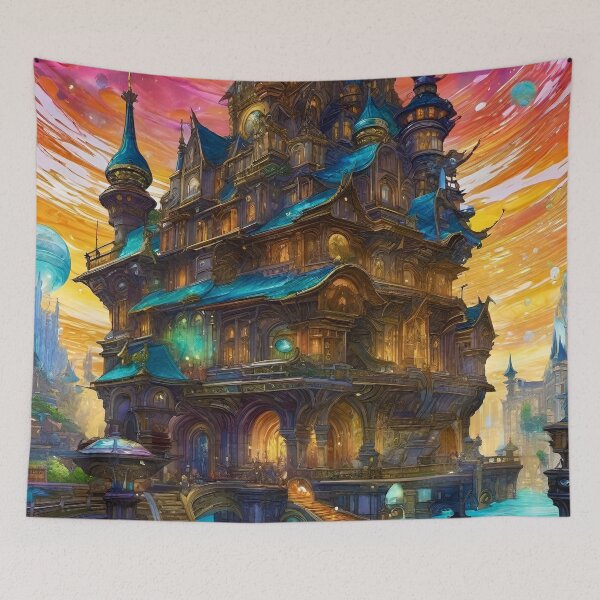 Artikelvorschau, Fantasy Epic Castle 3 – Surreale Fantasy-Kunst entworfen und verkauft von Delerat7.