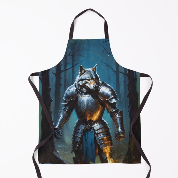 Item preview, Wolf knight in the dark forest. Animal knights - paintings series. designed and sold by twisted-dot.