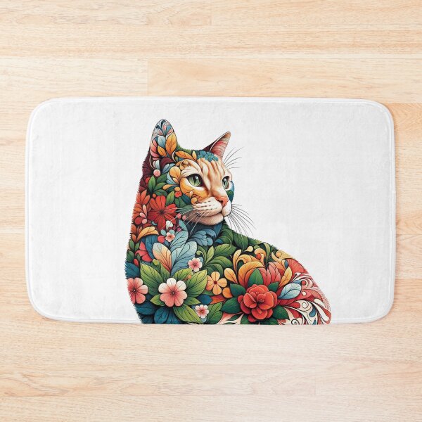 Item preview, Enchanted Cat & Floral Symphony designed and sold by ZenEverAI.
